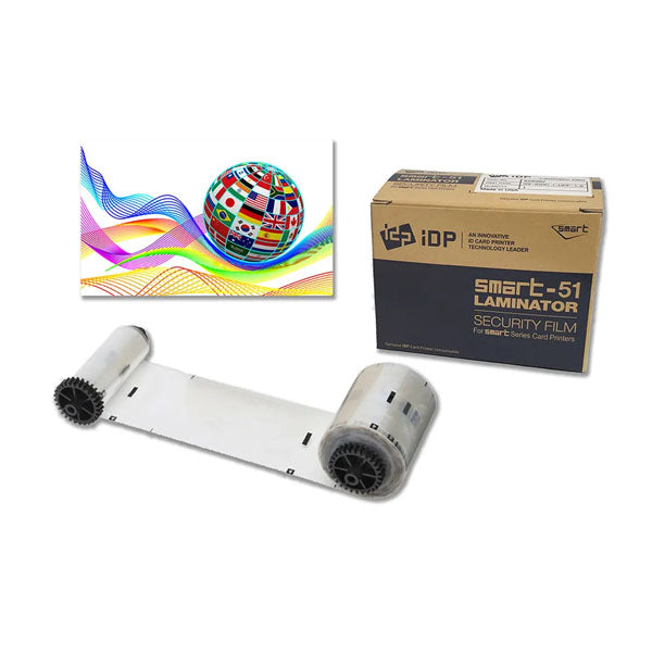 IDP 659392 Parche de holograma laminado para Smart-51L - Banderas de globo terráqueo - 250 impresiones